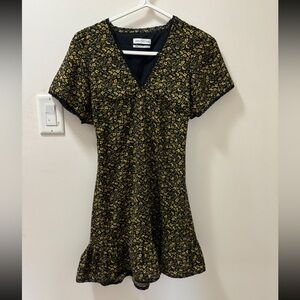 Urban Outfitters Black and Yellow Floral Dress